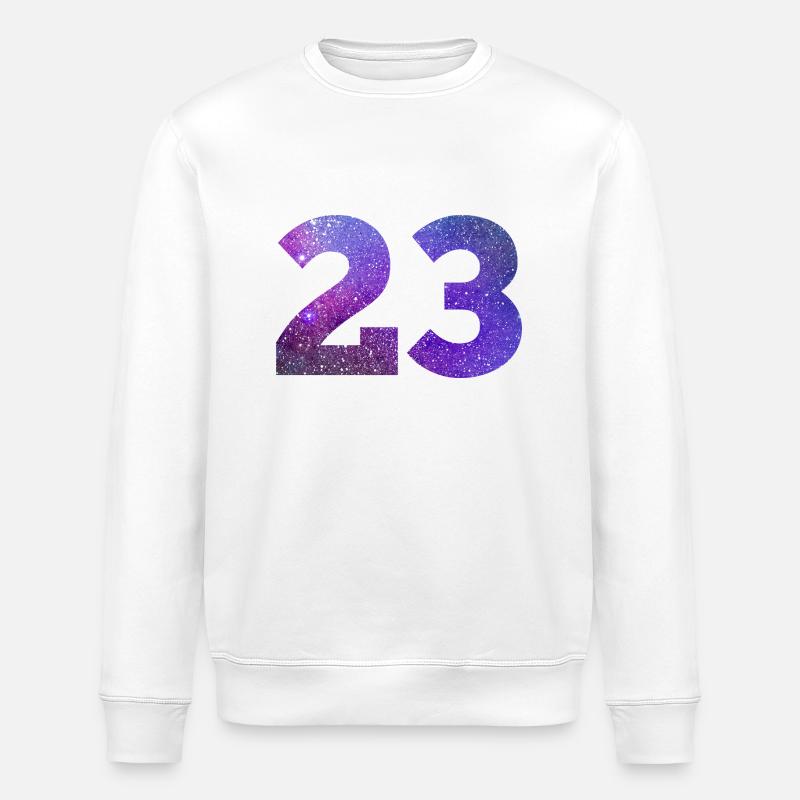 Numéro 23 galaxie - Sweat bio ROLLER Stanley/Stella Unisexe - blanc