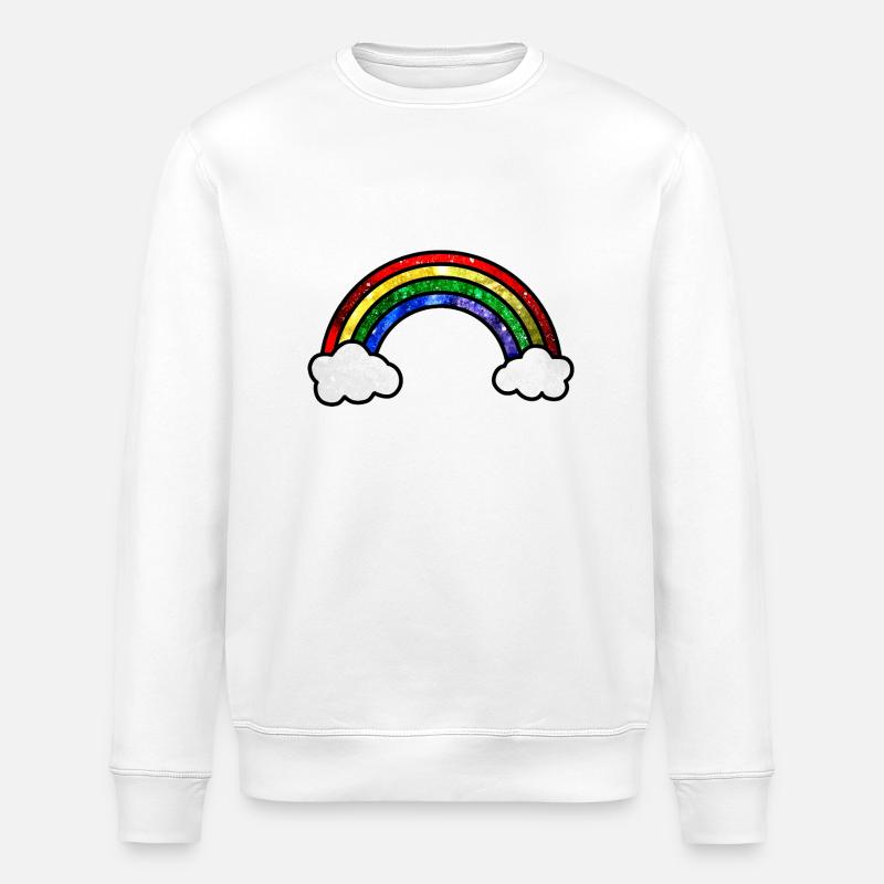 Kosmischer Regenbogen - Stanley/Stella Unisex Bio-Sweatshirt ROLLER - Weiß