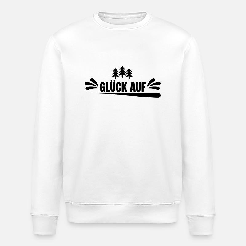 Erzgebirge Gruss 1 - Stanley/Stella Unisex Bio-Sweatshirt ROLLER - Weiß