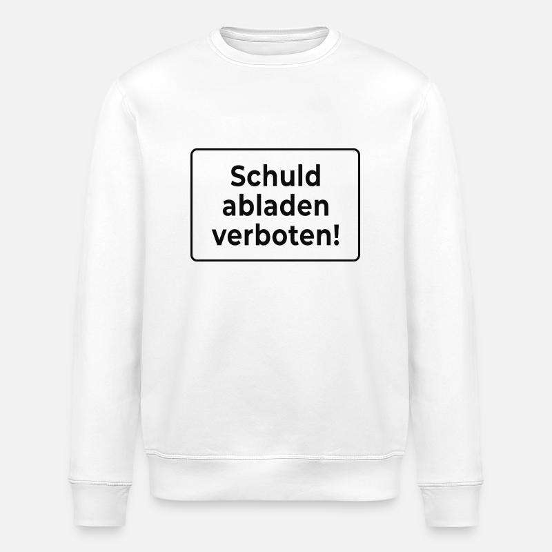 Unloading guilt prohibited - Stanley/Stella ROLLER Unisex Organic Sweatshirt - white