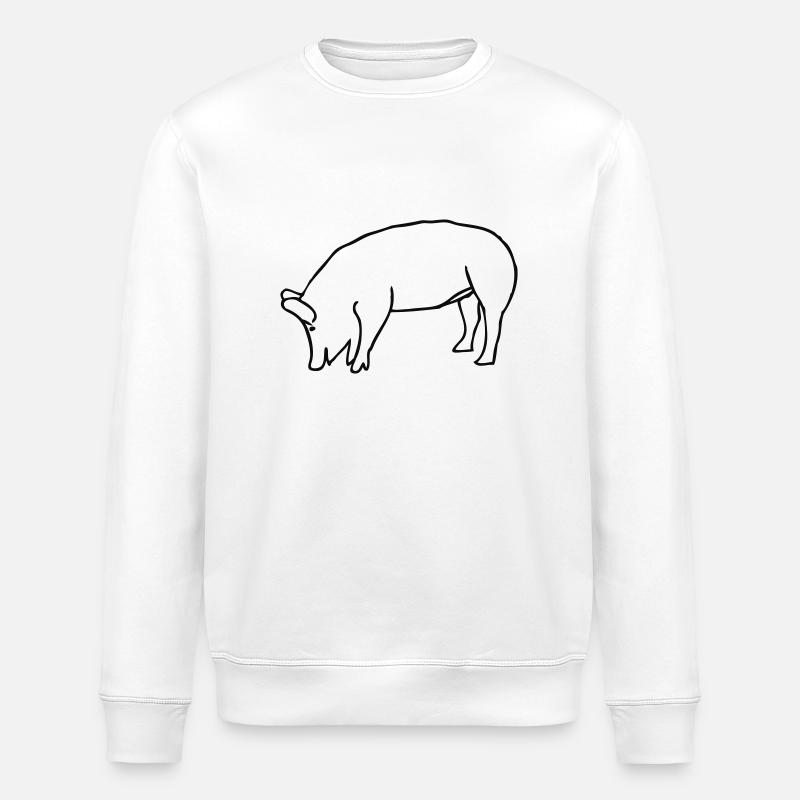 schwein - Stanley/Stella Unisex Bio-Sweatshirt ROLLER - Weiß