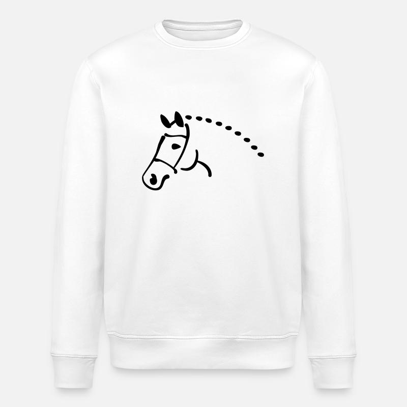 Pferd - Stanley/Stella Unisex Bio-Sweatshirt ROLLER - Weiß