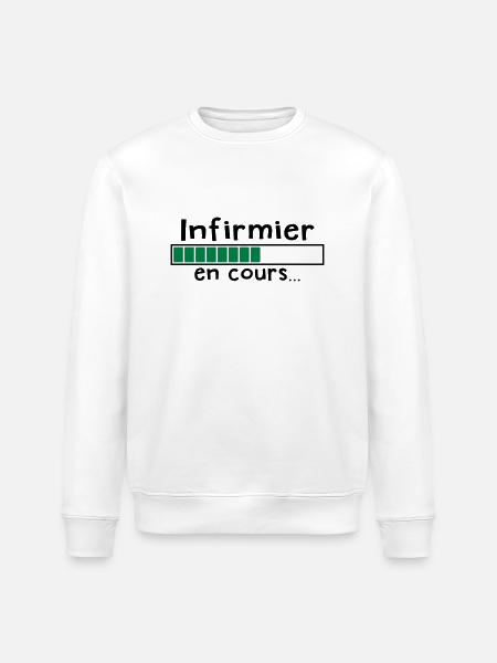 infirmier en cours - Sweat bio ROLLER Stanley/Stella Unisexe - blanc