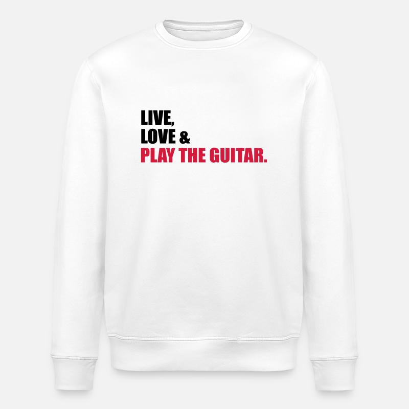 guitar - Stanley/Stella ROLLER Unisex Organic Sweatshirt - white