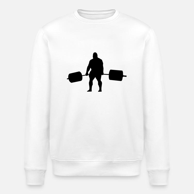 Strongman Deadlift - Stanley/Stella Unisex Bio-Sweatshirt ROLLER - Weiß