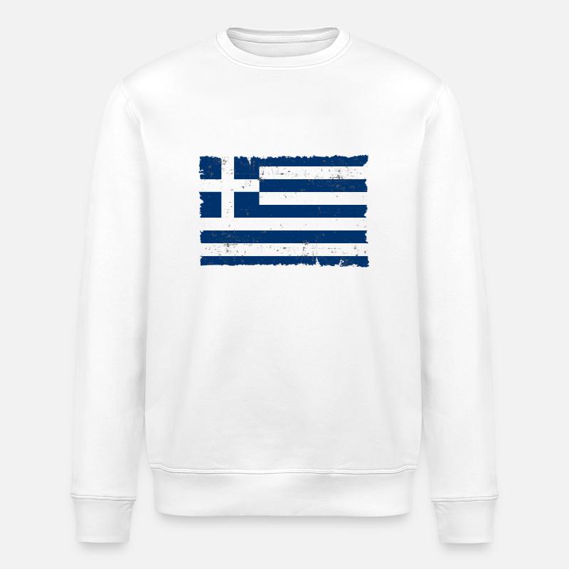 Greece - Stanley/Stella ROLLER Unisex Organic Sweatshirt - white