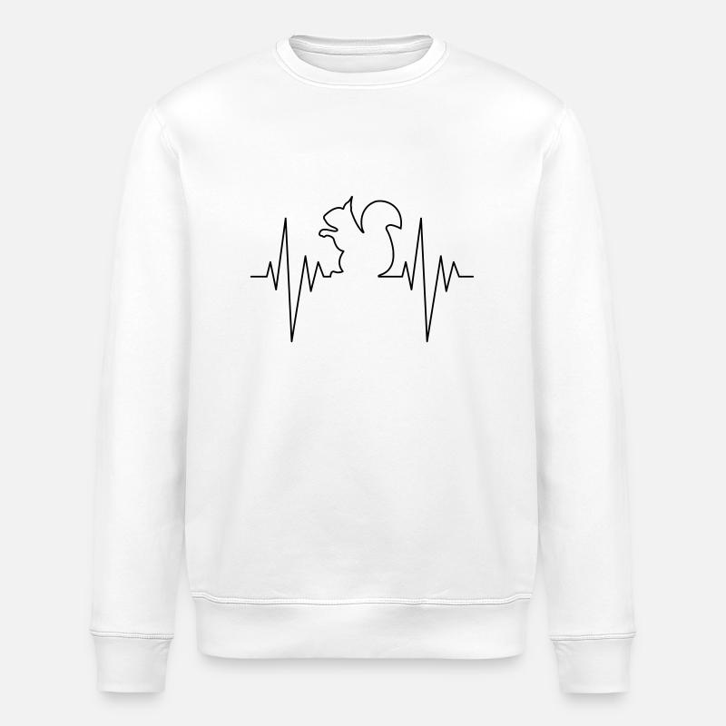 Écureuil Pulse - Sweat bio ROLLER Stanley/Stella Unisexe - blanc