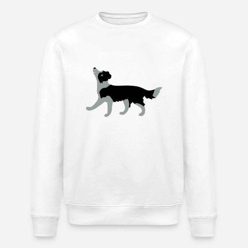 Border Collie - Sweat bio ROLLER Stanley/Stella Unisexe - blanc