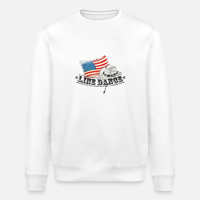 line dance - Stanley/Stella ROLLER Unisex Organic Sweatshirt - white