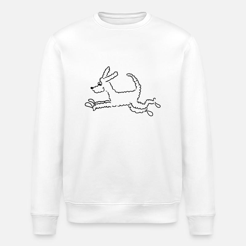 Puhüpfel - Poodle - Stanley/Stella ROLLER Unisex Organic Sweatshirt - white