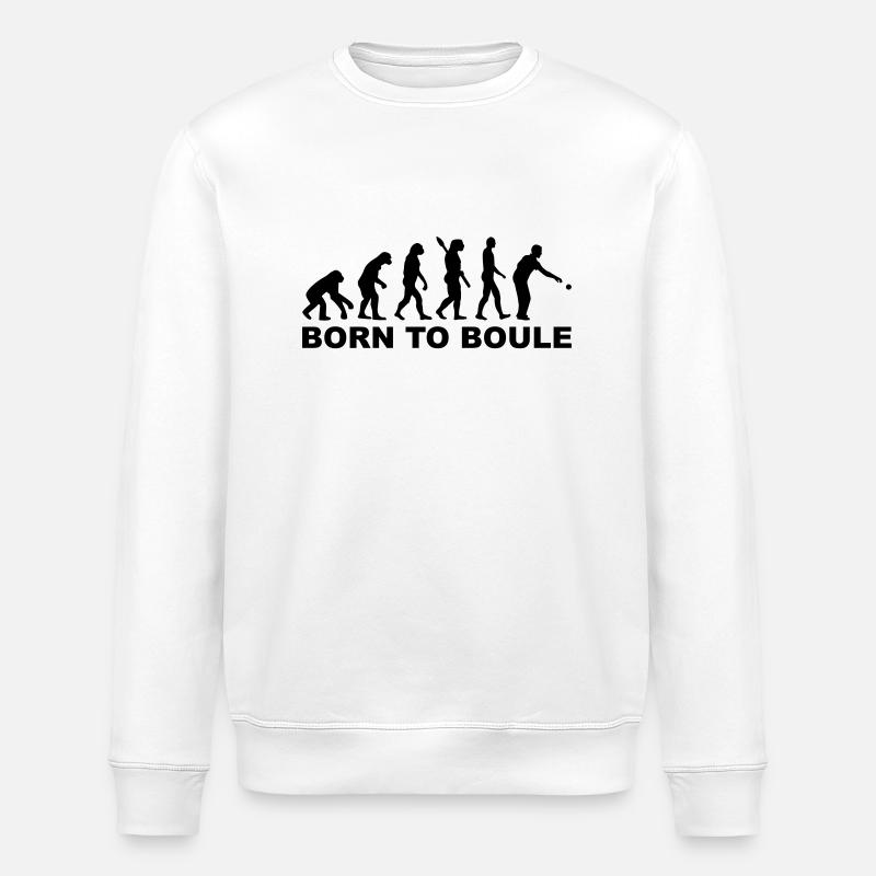 Pétanque Évolution - Sweat bio ROLLER Stanley/Stella Unisexe - blanc
