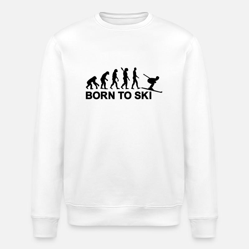 Evolution Ski - Stanley/Stella ROLLER Unisex Organic Sweatshirt - white