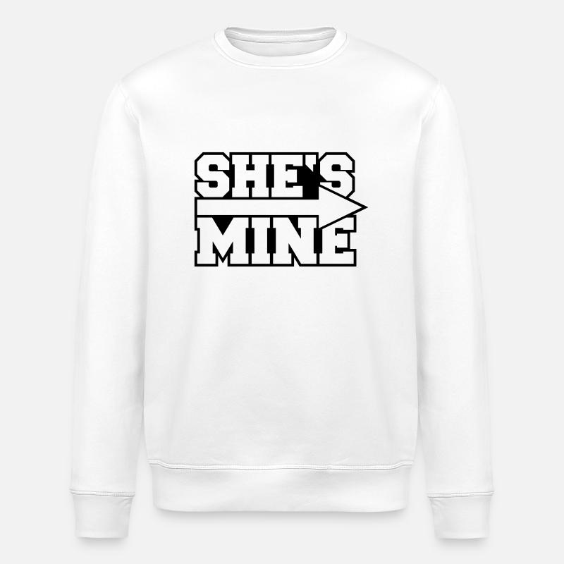 She's Mine Arrow - Stanley/Stella Unisex Bio-Sweatshirt ROLLER - Weiß