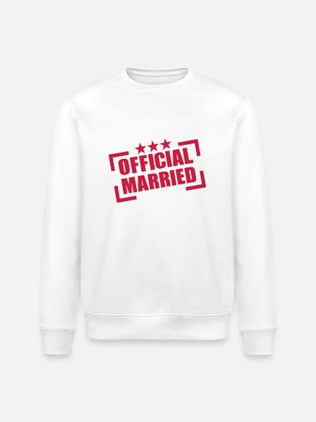 Official Married - Stanley/Stella ROLLER Unisex Organic Sweatshirt - white