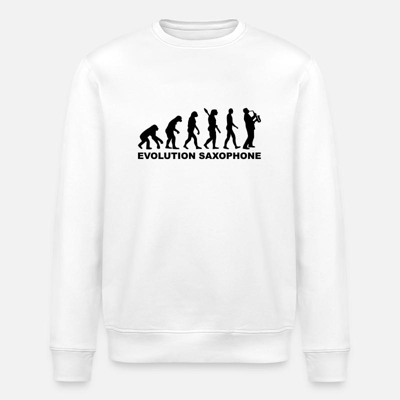 Saxophon - Stanley/Stella Unisex Bio-Sweatshirt ROLLER - Weiß