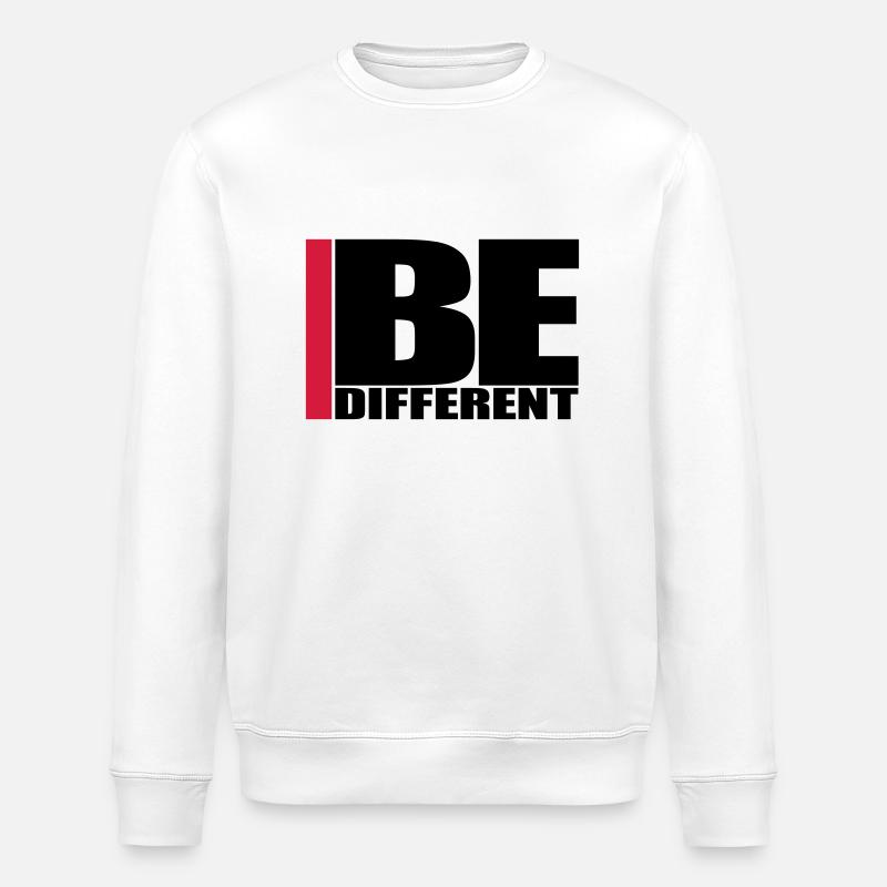 Cool Be Different Logo - Stanley/Stella ROLLER Unisex Organic Sweatshirt - white