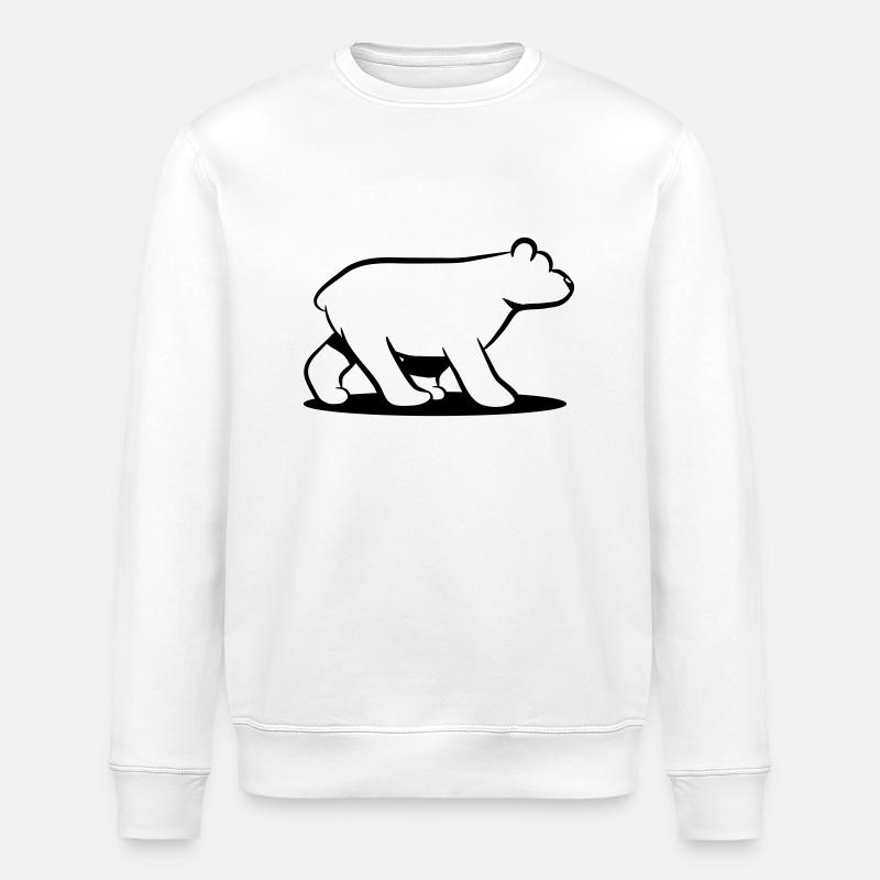 Ours polaire ours - Sweat bio ROLLER Stanley/Stella Unisexe - blanc
