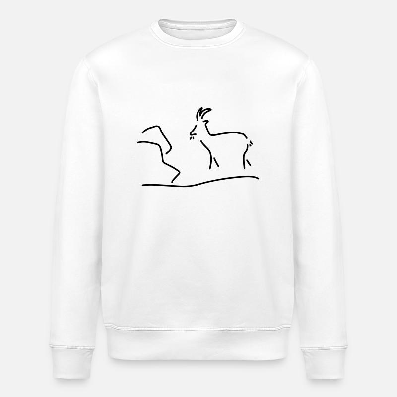 ziege oder steinbock - Stanley/Stella Unisex Bio-Sweatshirt ROLLER - Weiß