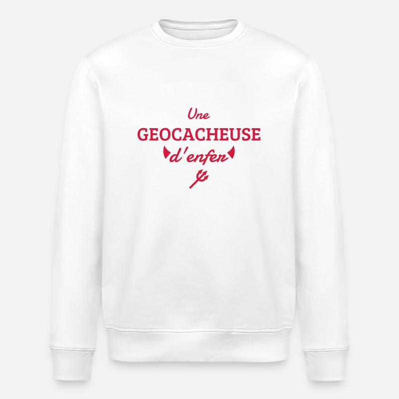 Geocaching / Geocacher / Compass / GPS - Stanley/Stella ROLLER Unisex Organic Sweatshirt - white