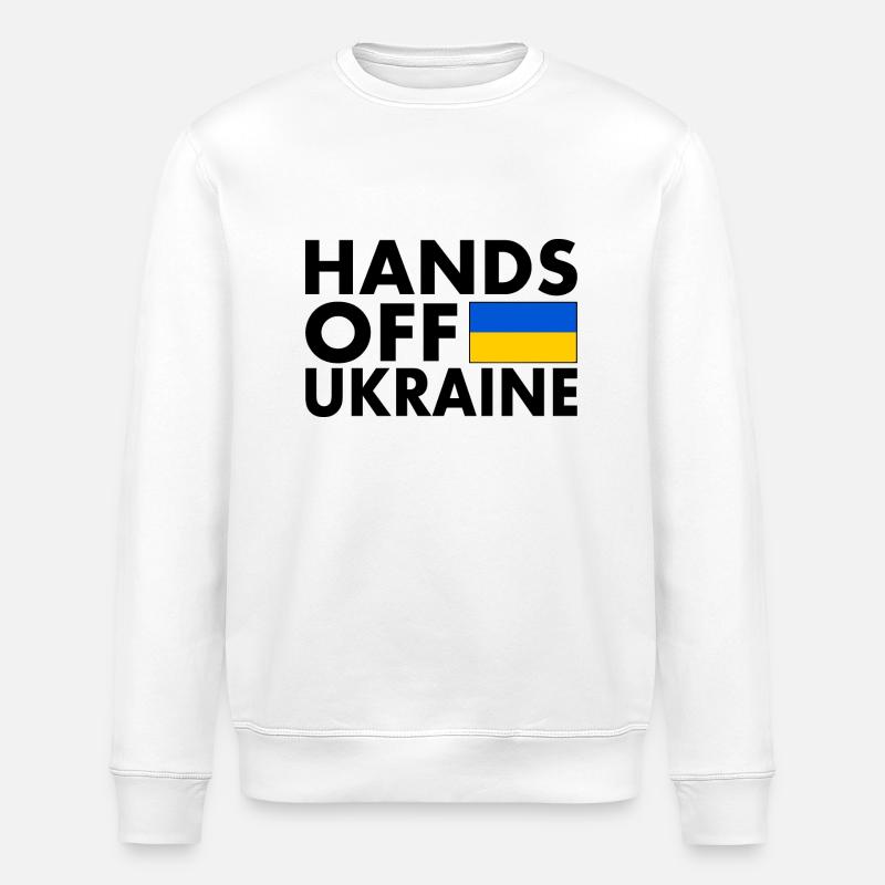 hands off ukraine - Sweat bio ROLLER Stanley/Stella Unisexe - blanc