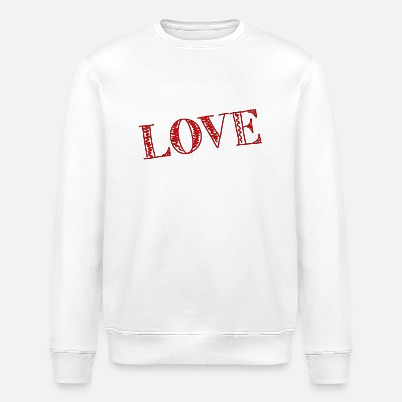 LOVE,JUST MARRIED,VIVE LES MARIES,EVJF,COUPLE - Sweat bio ROLLER Stanley/Stella Unisexe - blanc