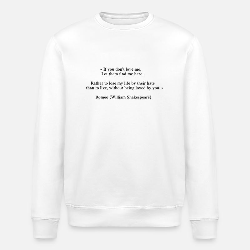 Roméo (citation) - Sweat bio ROLLER Stanley/Stella Unisexe - blanc