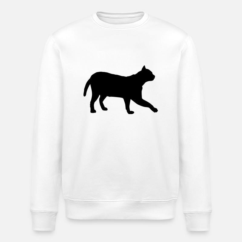 cat - Stanley/Stella ROLLER Unisex Organic Sweatshirt - white