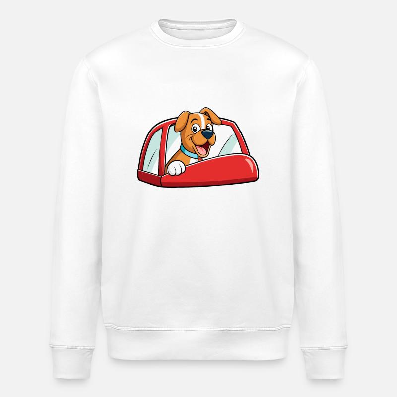 Joyeux Boxer Toasting Art - Sweat bio ROLLER Stanley/Stella Unisexe - blanc