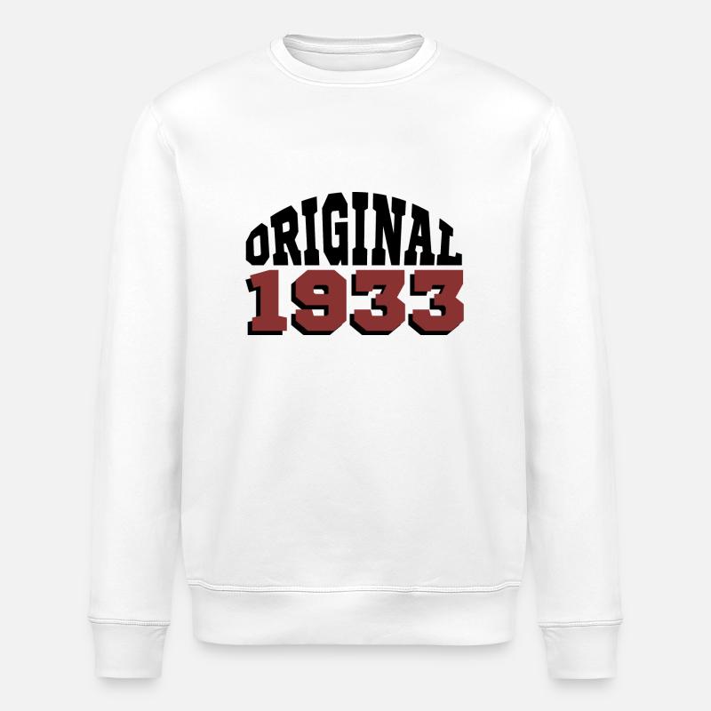 Original 1933 - Stanley/Stella ROLLER Unisex Organic Sweatshirt - white