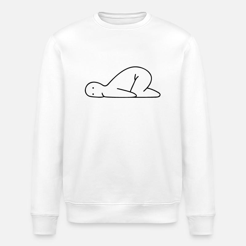 Sagging illustration! Assembly! - Stanley/Stella ROLLER Unisex Organic Sweatshirt - white