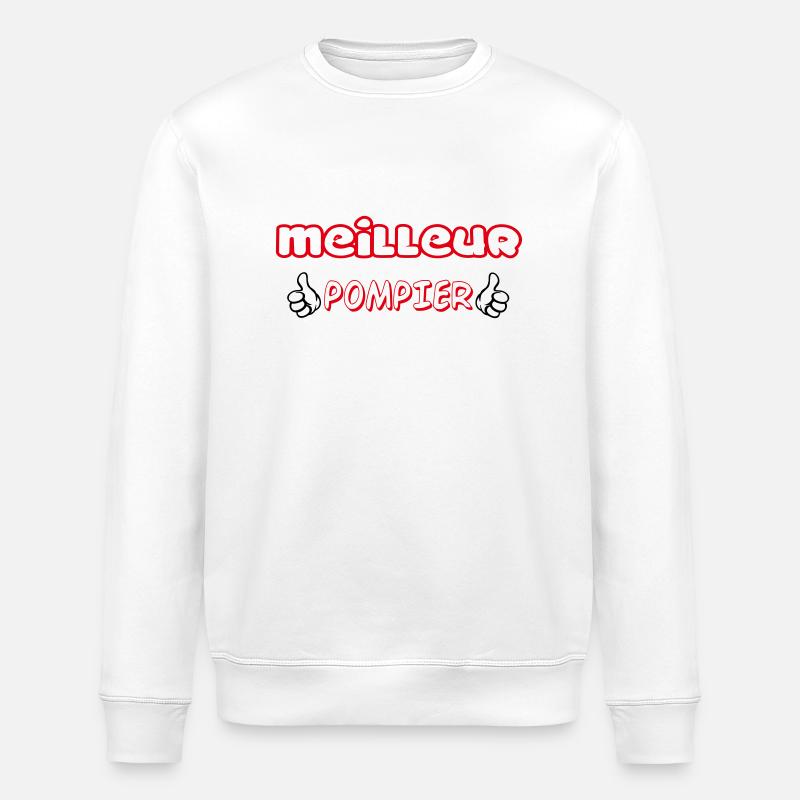 MEILLEUR POMPIER - Sweat bio ROLLER Stanley/Stella Unisexe - blanc