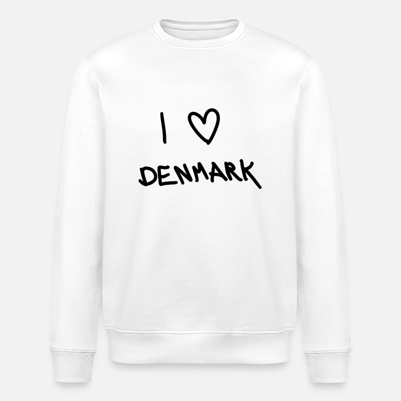 J’adore le Danemark - Sweat bio ROLLER Stanley/Stella Unisexe - blanc