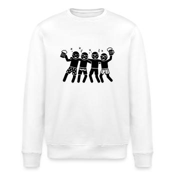 Party Urlaub Team - Stanley/Stella Unisex Bio-Sweatshirt ROLLER - Weiß - Vorne - Nik (191cm)