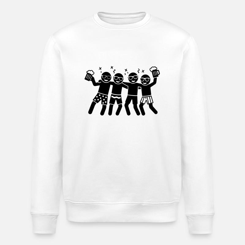 Party Urlaub Team - Stanley/Stella Unisex Bio-Sweatshirt ROLLER - Weiß