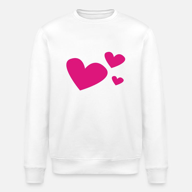 herz - Stanley/Stella Unisex Bio-Sweatshirt ROLLER - Weiß