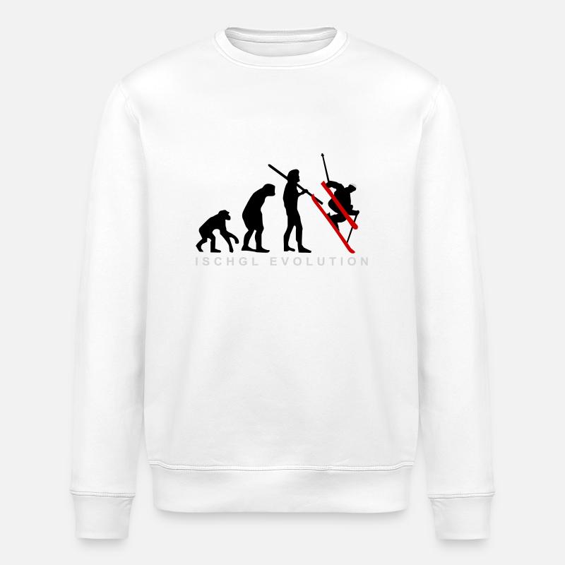 Ischgl Ski Evolution - Stanley/Stella ROLLER Unisex Organic Sweatshirt - white