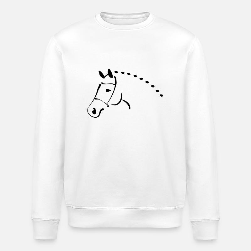 Pferd - Stanley/Stella Unisex Bio-Sweatshirt ROLLER - Weiß