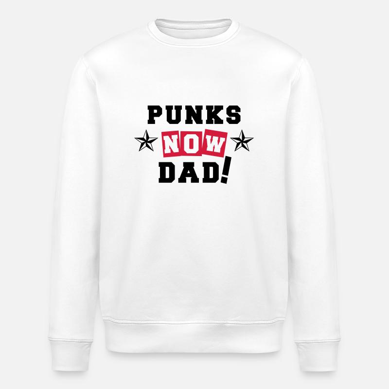Punks Now Dad! - Stanley/Stella Unisex Bio-Sweatshirt ROLLER - Weiß