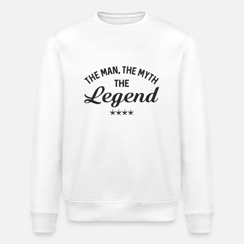 MAN MYTH LEGEND - Stanley/Stella ROLLER Unisex Organic Sweatshirt - white