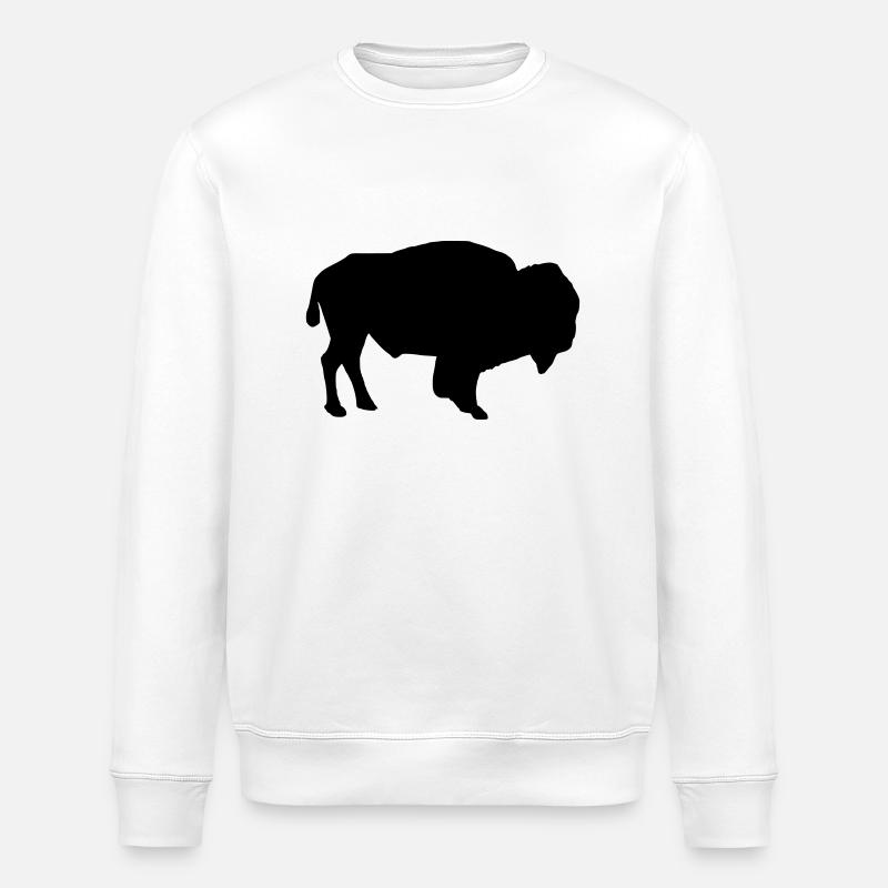 Bison - Stanley/Stella ROLLER Unisex Organic Sweatshirt - white