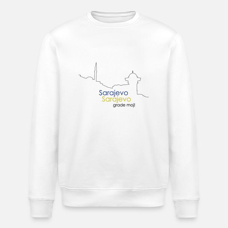 Sarajevo Sarajevo - Stanley/Stella Unisex Bio-Sweatshirt ROLLER - Weiß