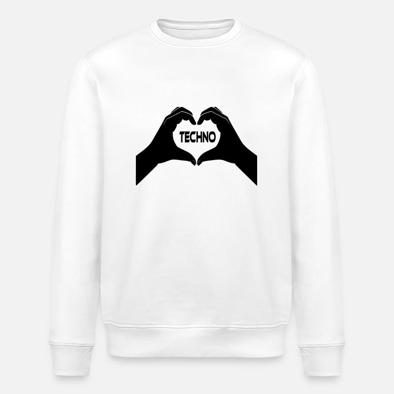 I Love Techno - Stanley/Stella Unisex Bio-Sweatshirt ROLLER - Weiß