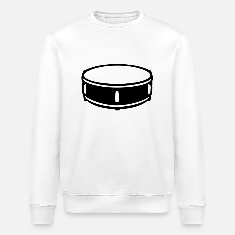 Snare Drum - Stanley/Stella ROLLER Unisex Organic Sweatshirt - white