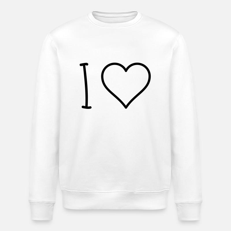 I Love - Stanley/Stella Unisex Bio-Sweatshirt ROLLER - Weiß
