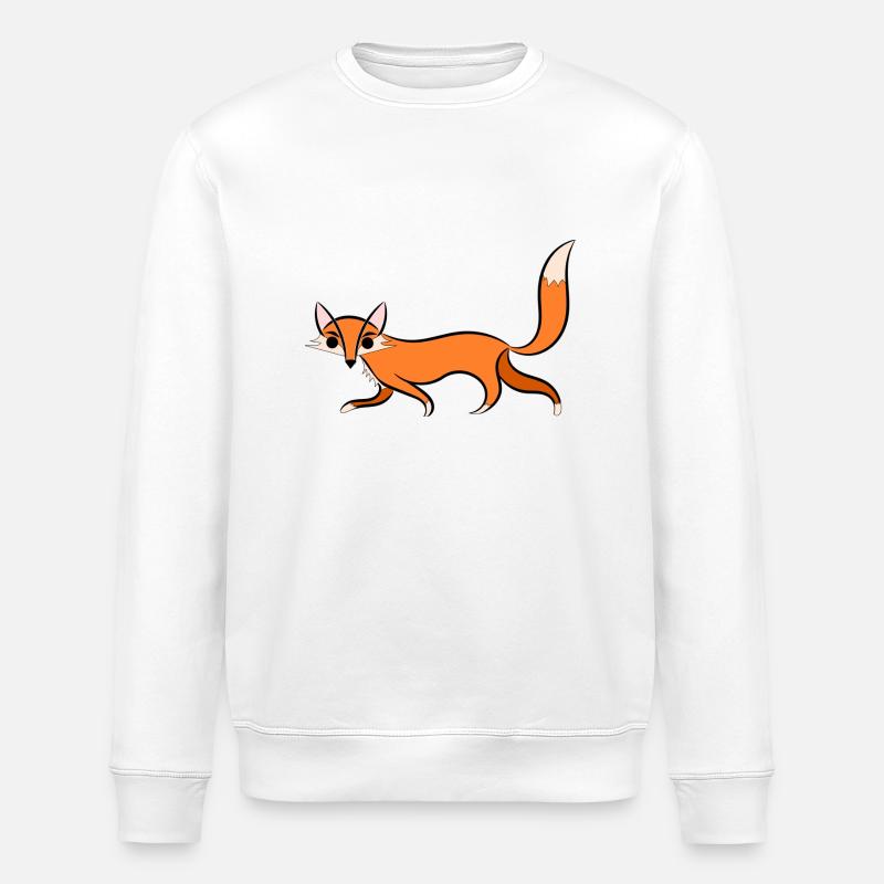 Fuchs Illustration - Stanley/Stella Unisex Bio-Sweatshirt ROLLER - Weiß