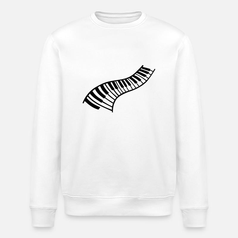 Piano - Stanley/Stella ROLLER Unisex Organic Sweatshirt - white