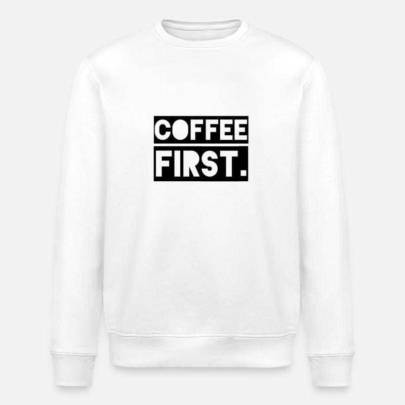 Coffee First - Sweat bio ROLLER Stanley/Stella Unisexe - blanc
