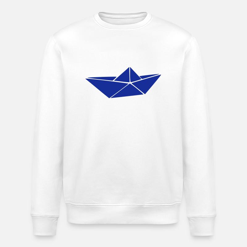 Bateau en Papier - Sweat bio ROLLER Stanley/Stella Unisexe - blanc