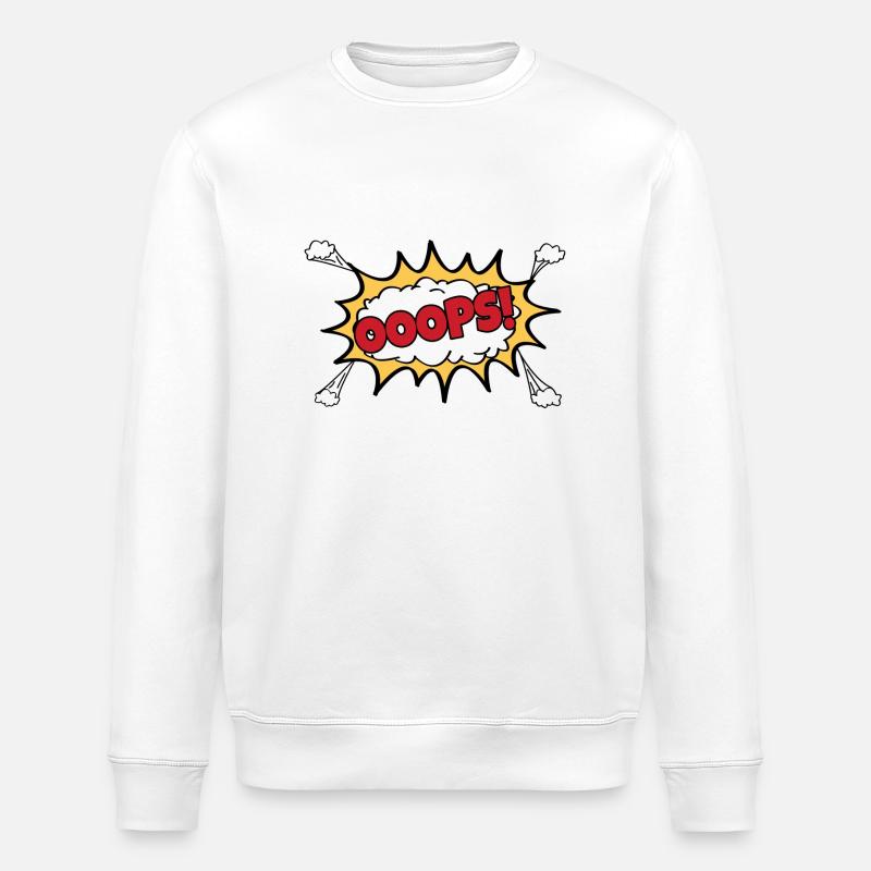 OOOPS Comic Graffiti - Stanley/Stella Unisex Bio-Sweatshirt ROLLER - Weiß