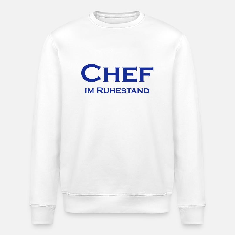 Chef à la retraite - Sweat bio ROLLER Stanley/Stella Unisexe - blanc